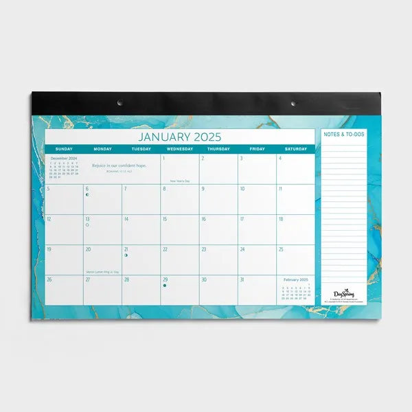 2025 Marble Desk Pad Calendar U2102