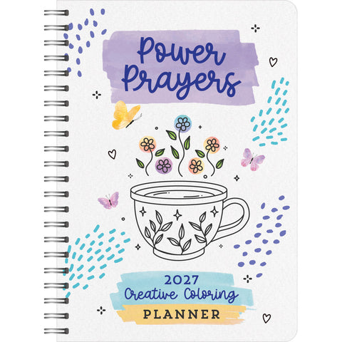 front, 2027 Power Prayers Creative Coloring Planner 9798891513389