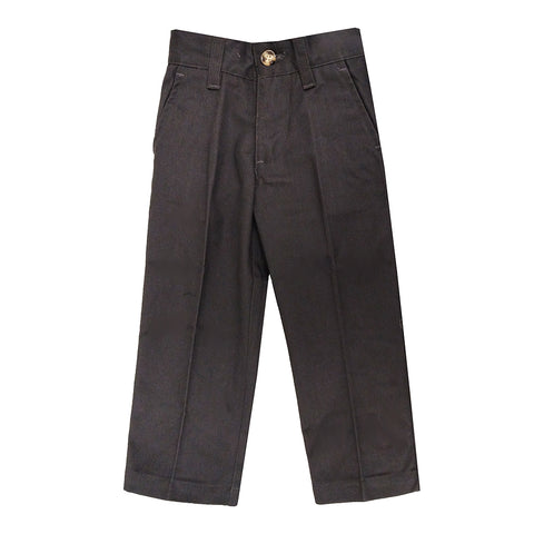 Charcoal Slim Fit Cotton Blend Dress Pants