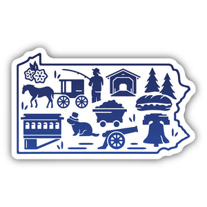 Pennsylvania Icons Sticker 2036-LSTK