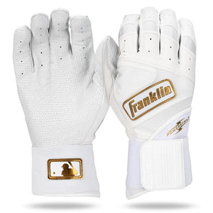 White/Gold Powerstrap Infinite Series Batting Gloves