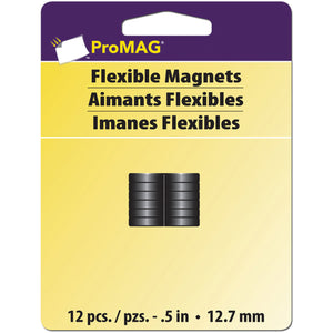 Flexible Half-Inch Round Magnets 12353