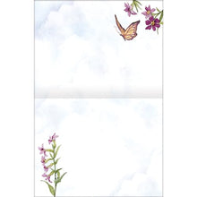 Inside of Card 1 - Butterfly & Pink Flowers