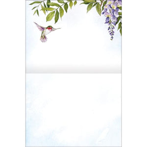 Inside of Card 2 - Hummingbird & Purple Flowers