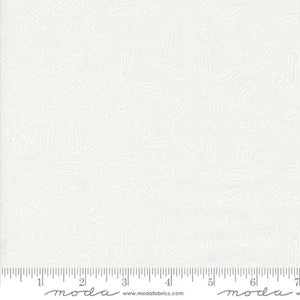 Back to School Collection Clip It Cotton Fabric 20896 white on white