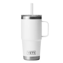 White Rambler 25 oz Travel Mug with Handle