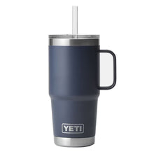 Navy Rambler 25 oz Travel Mug with Handle