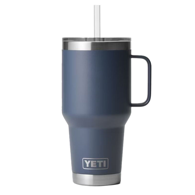 Navy Rambler 35 oz Travel Mug with Handle