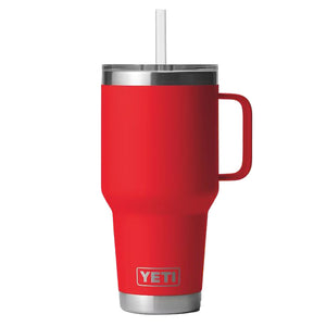 Rescue Red Rambler 35 oz Travel Mug with Handle