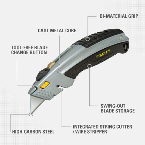 Stanley Tools InstantChange Retractable Utility Knife 10-788 2107472