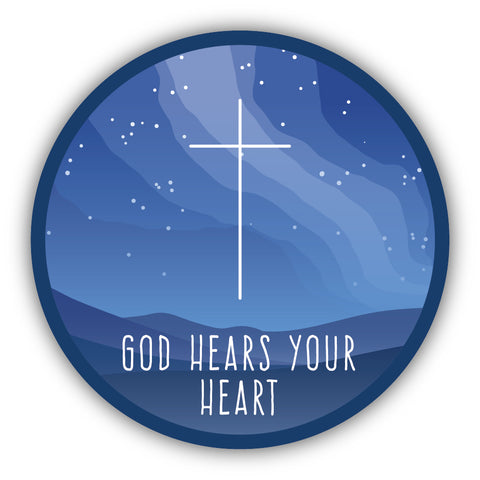 God Hears Your Heart Sticker 2133-LSTK