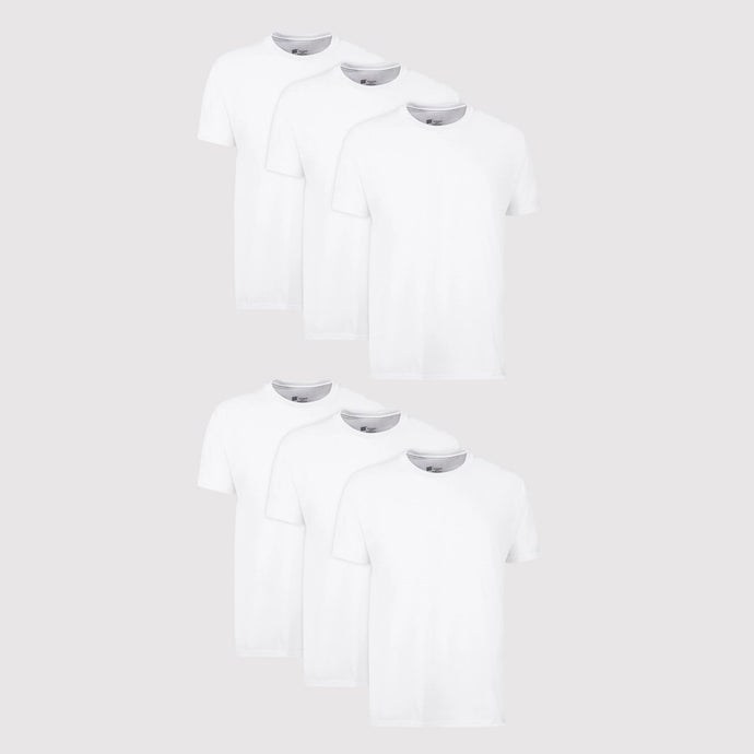 6-Pack Men's White Undershirts 2135P6