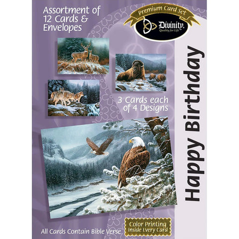 Birthday Winter Wildlife Boxed Cards 21521N