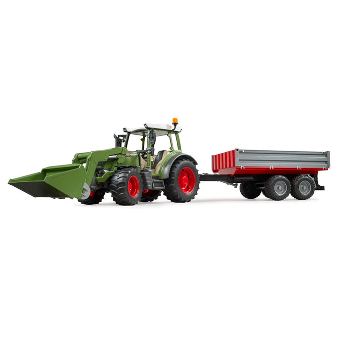 Fendt Vario 211 with Frontloader and Tipping Trailer 2182