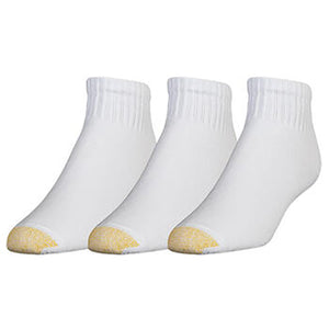 White 3-Pack Men's Ultratec Quarter Socks 2186P