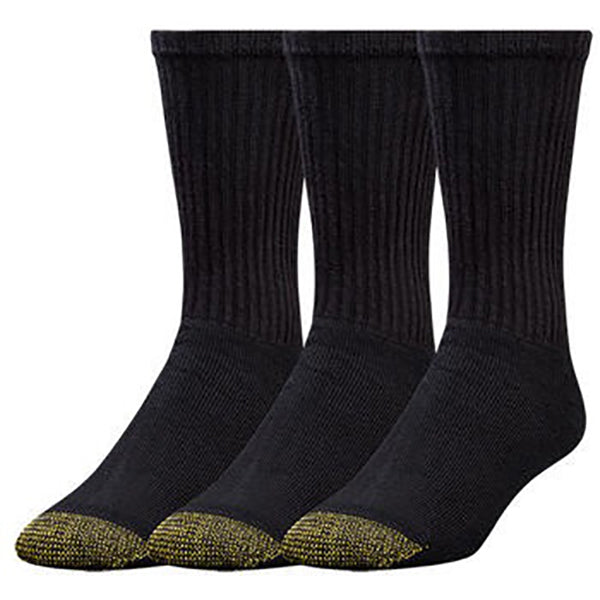 Black 3-Pack Men's Performance Crew Socks 2187S