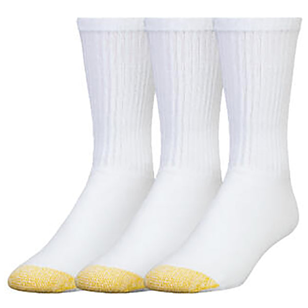 White 3-Pack Men's Performance Crew Socks 2187S