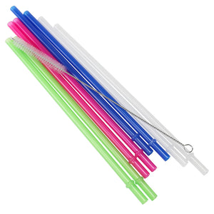 8-Piece Reusable Plastic Straws 22035