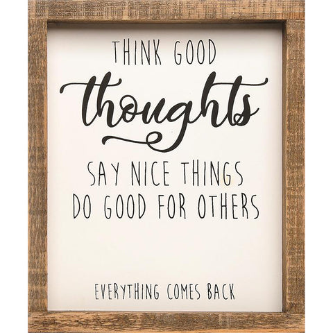 Think Good Thoughts Framed Sign 221-30231