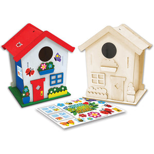 Assembled Birdhouse and Sticker Sheet