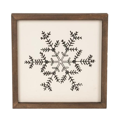 Framed Black Snowflake 228-60537