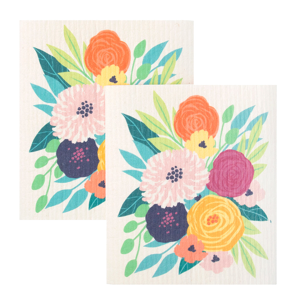 2-Pack Beach Day Bouquet Swedish Sponge Cloths 23041