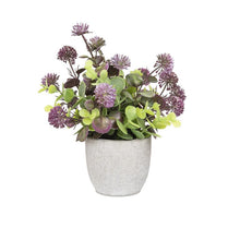 Purple Round Flower with Stone-Like Pot 231-70344