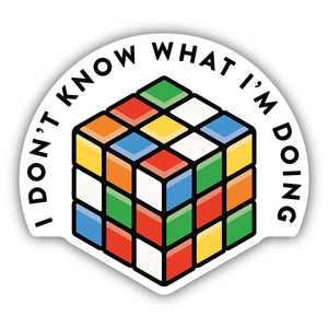 I Don't Know What I'm Doing Rubiks Cube Sticker 2321-LSTK