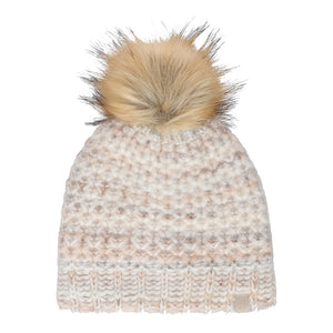 Beige Women's Laila Pom Beanie 232598