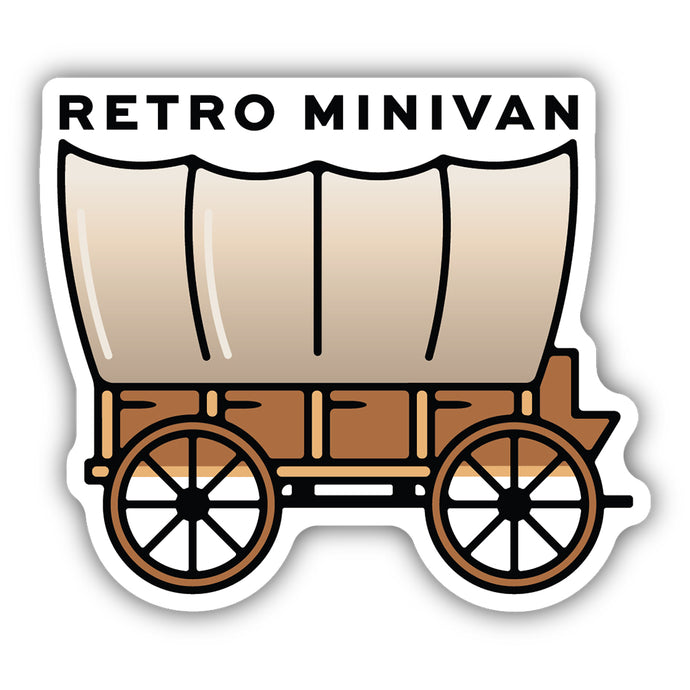 Retro Minivan Covered Wagon Sticker 2346-LSTK