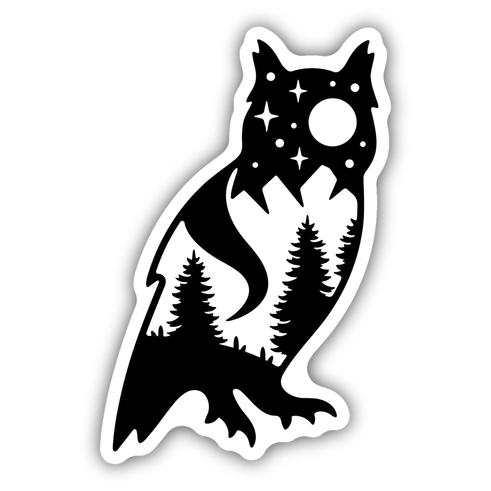 Owl Scene Sticker 2351-LSTK