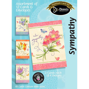 Sympathy Bouquets & Swirls Boxed Cards 23692N