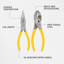 Stanley Tools 2 Piece Drop Forged Steel Pliers Set 6 Inch 84-212 2391753