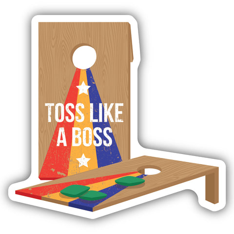 Toss Like A Boss Sticker 2393-LSTK