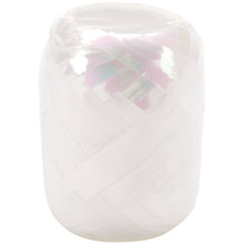 White Iridescent Decorative Curling Ribbon Egg