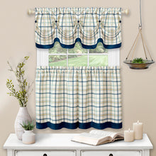 Navy plaid curtains