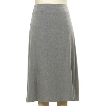 charcoal-Women's Solid Skirt 2402