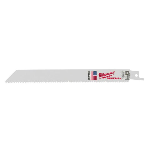 Sawzall 8 in. Bi-Metal Thin Kerf Reciprocating Saw Blade 8/12 TPI 1 pk