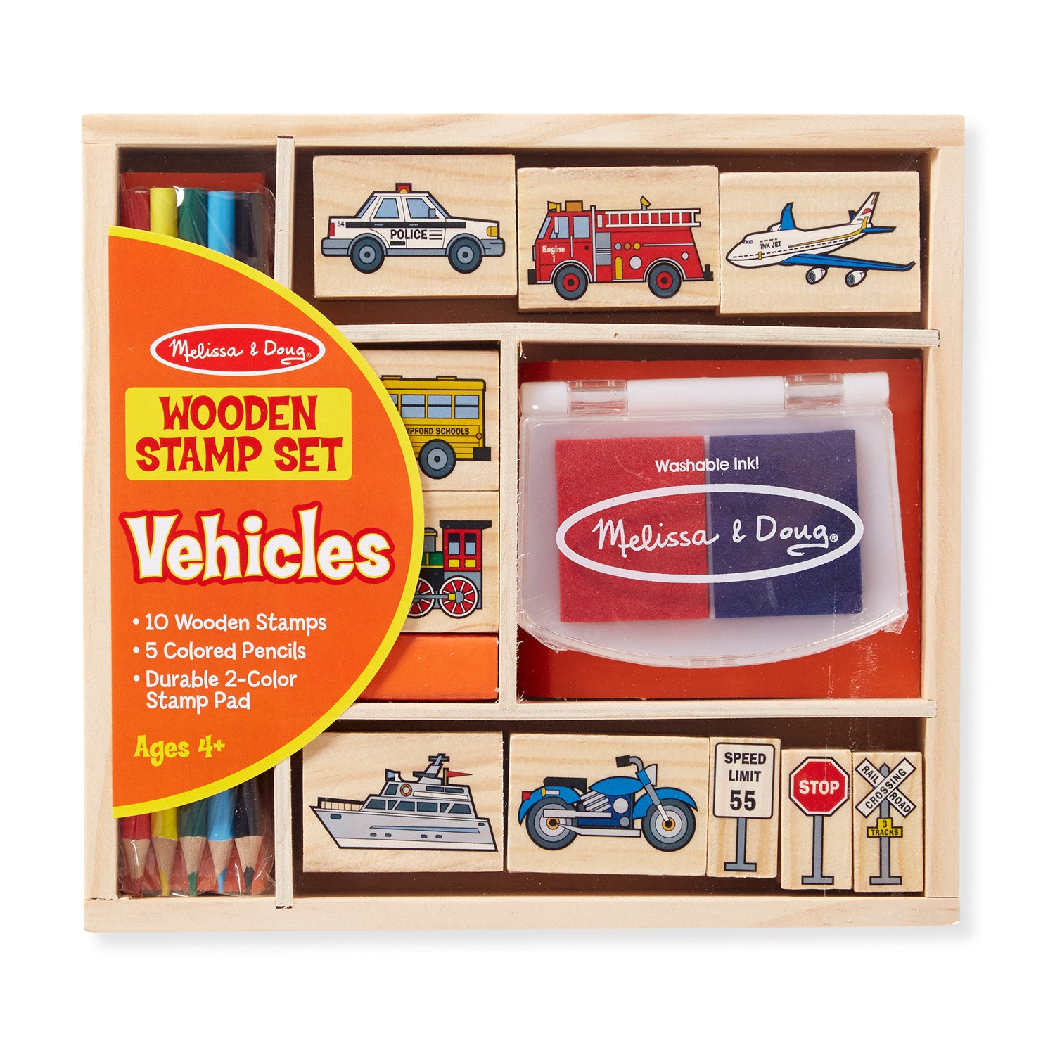 Melissa & Doug Wooden Stamp Set - Vehicles 2409 – Good's Store Online