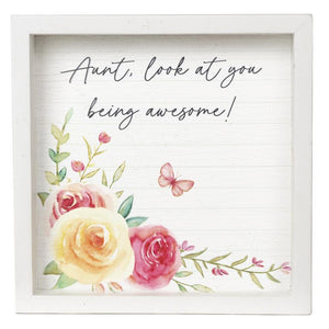Aunt Butterfly Wishes Framed Sign 241-30554