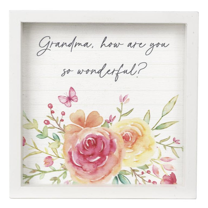 Grandma Butterfly Wishes Framed Sign 241-30557