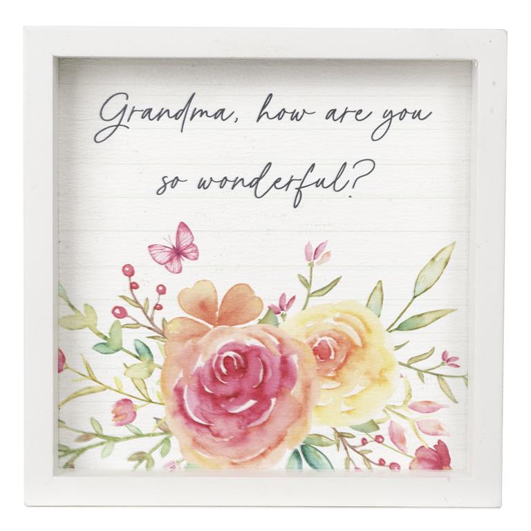 Crossroads Original Designs Grandma Butterfly Wishes Framed Sign 241-30557  – Good's Store Online