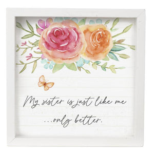 Sister Butterfly Wishes Framed Sign 241-30561