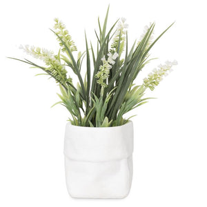 Tall White Flowers in White Pot 241-70382