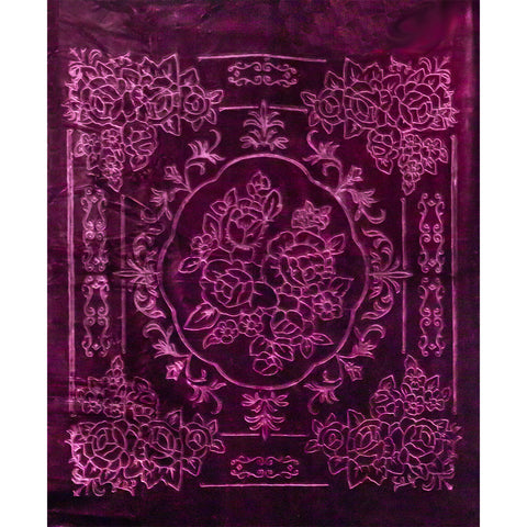 Embossed Wine 79" x 95" Plush Queen-sized Blanket BLKT-2415
