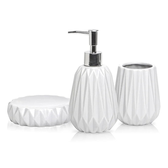 White Gem 3-Piece Bathroom Set 2463023