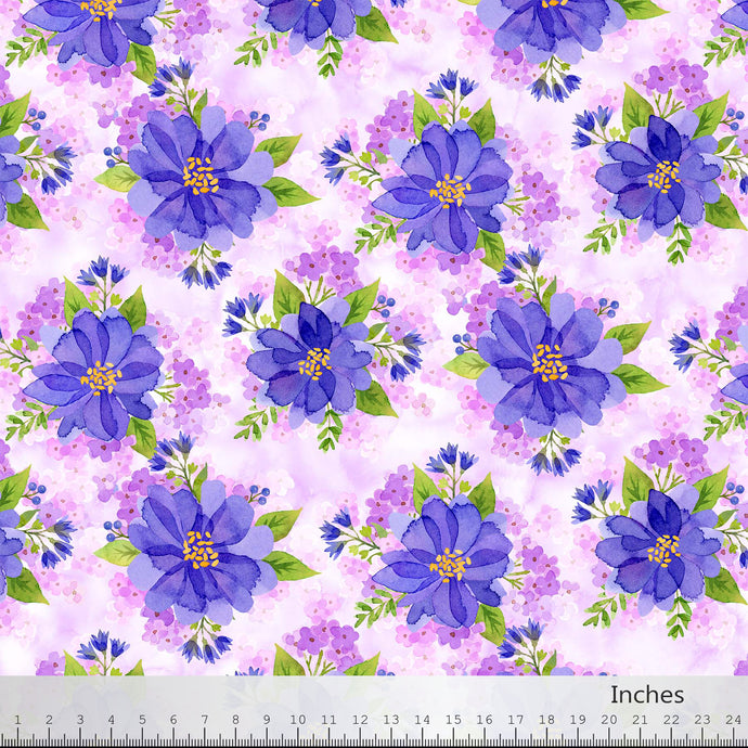 orthcott Pressed Flowers Collection Large Print Cotton Fabric 24647-81
