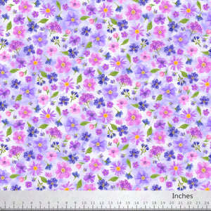Pressed Flowers Collection Cotton Fabric 24649 Violet