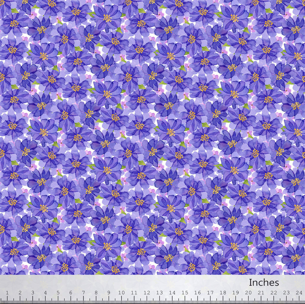 Purple Lavender Solid Color Natural Charm 100% Cotton Fabric 1/2