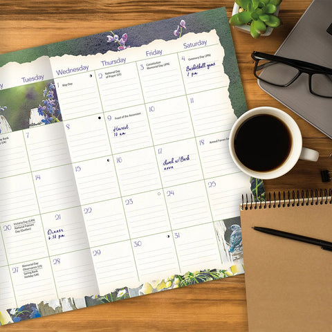 Monthly Planner in Office Setting